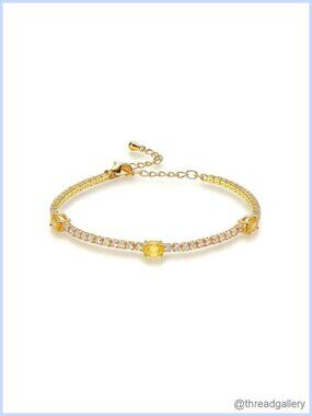Tennis Bracelet Women November Birthstone Cubic Zirconia Dainty Chain